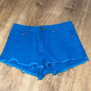 Cotton On Bright Blue Denim Shorts